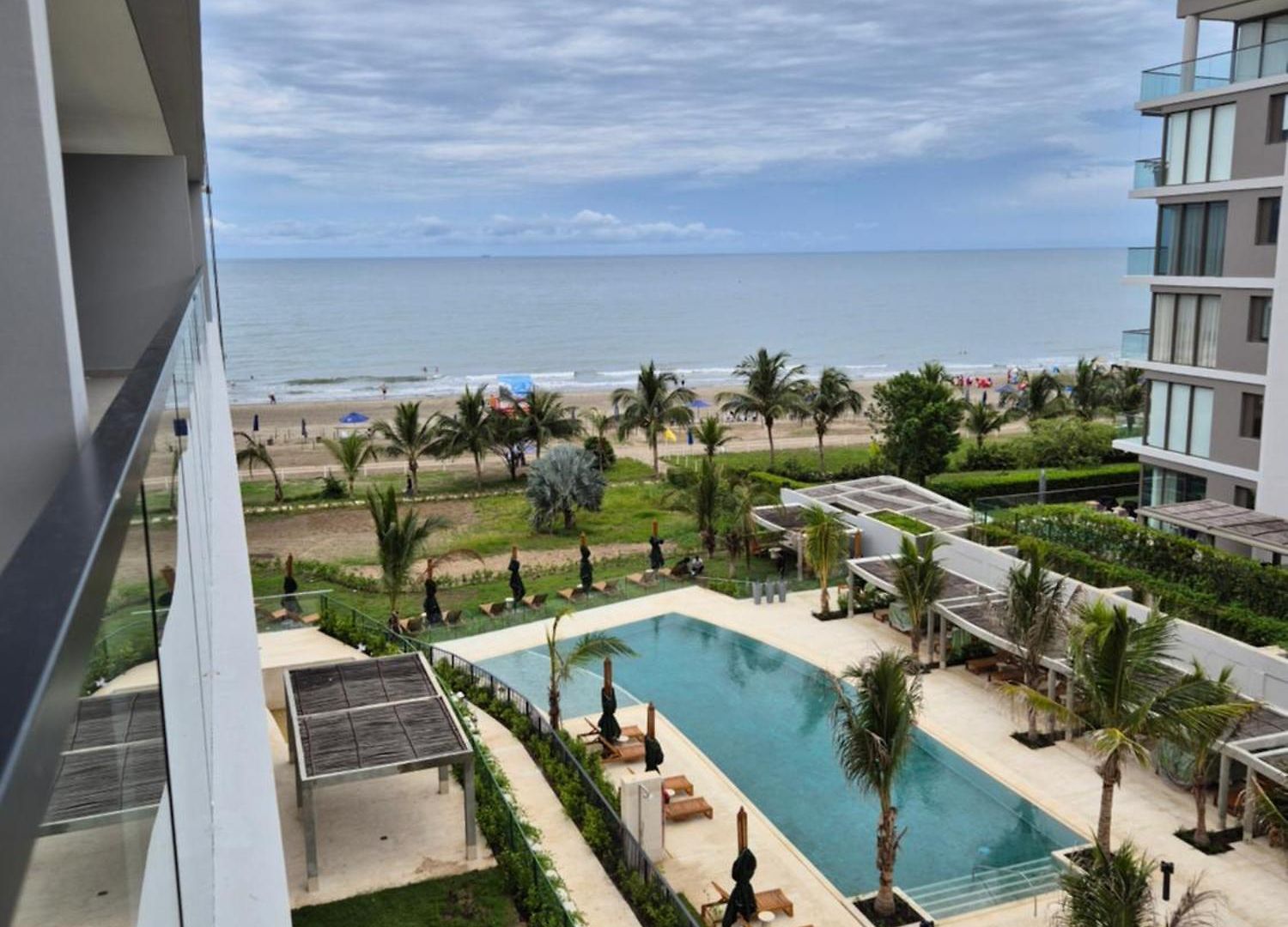 Apartamento Moderno Con Vista Al Mar Y Piscinas 1 Habitación Con Balcón En Manzanillo,cartagena Cartagena