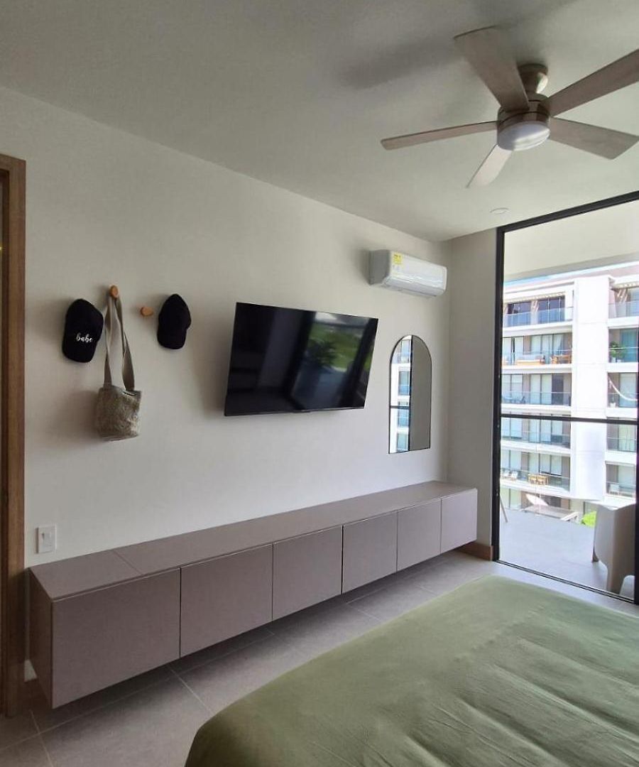Apartamento Moderno Con Vista Al Mar Y Piscinas 1 Habitación Con Balcón En Manzanillo,cartagena *
