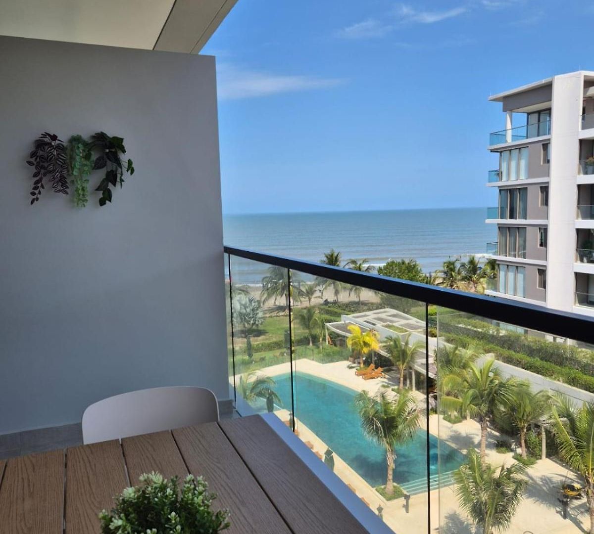 Moderno Con Vista Al Mar Y Piscinas 1 Habitación Con Balcón En Manzanillo,cartagena Apartamento Cartagena