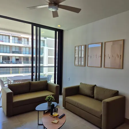 Apartamento Moderno Con Vista Al Mar Y Piscinas 1 Habitación Con Balcón En Manzanillo,cartagena *