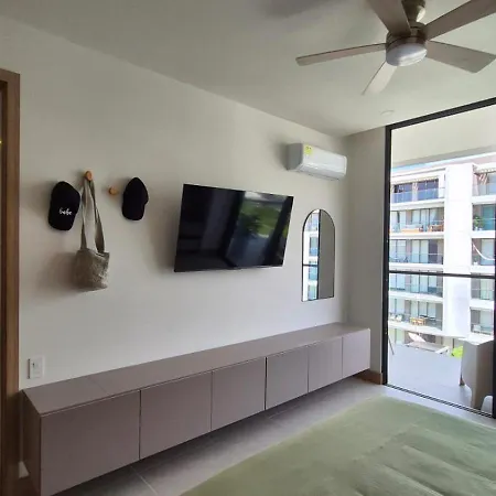 Apartamento Moderno Con Vista Al Mar Y Piscinas 1 Habitación Con Balcón En Manzanillo,cartagena *