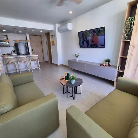 Moderno Con Vista Al Mar Y Piscinas 1 Habitación Con Balcón En Manzanillo,cartagena Cartagena