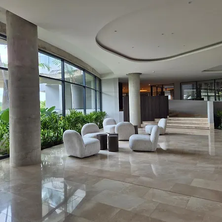 Apartamento Moderno Con Vista Al Mar Y Piscinas 1 Habitación Con Balcón En Manzanillo,cartagena
